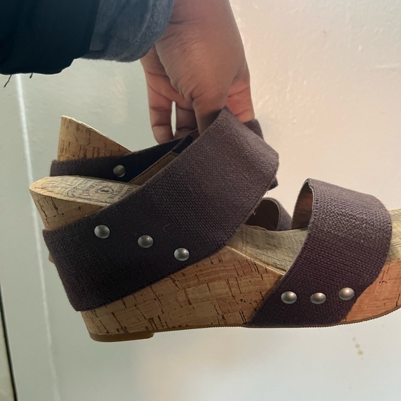 Lucky Brand Brown Wedge Sandals #Y2K - Picture 2 of 7